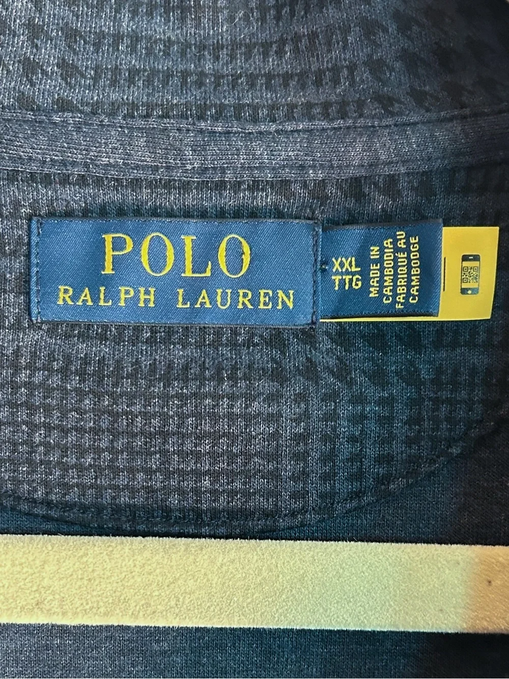 Polo Ralph Lauren Plaid Double Knit Quarter Zip Pullover XXL